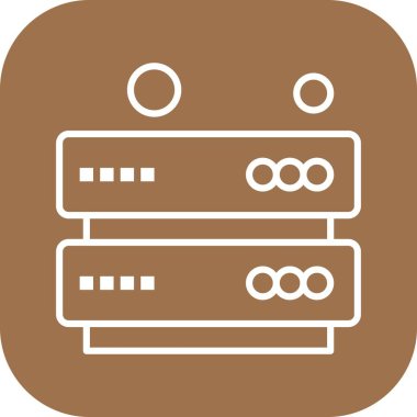 Vektör sunucu simgesi, vektör illüstrasyonu 