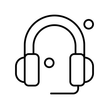 Vektör kulaklığı web simgesi