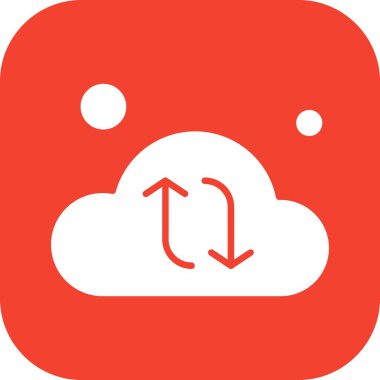  Vektör Bulut Simgesi, vektör illüstrasyonu 