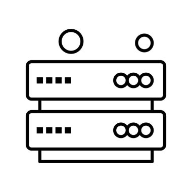 Vektör sunucu simgesi, vektör illüstrasyonu 