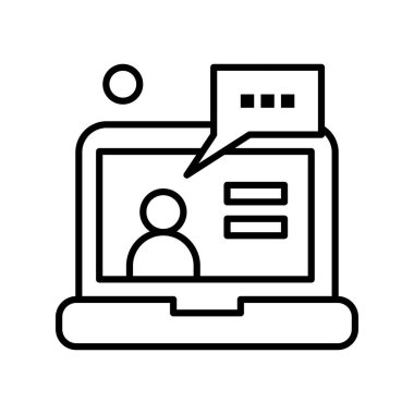 dizüstü bilgisayar simgesi, vektör illüstrasyonu