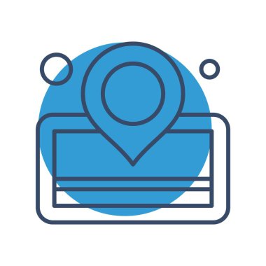  Vektör konumu simge illüstrasyonu