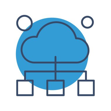  Vektör Bulut Simgesi, vektör illüstrasyonu 