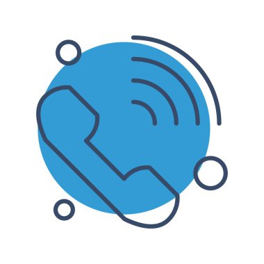 Vektör telefon simgesi, vektör illüstrasyonu  