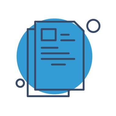 Belgenin vektör illüstrasyonu, basit simge tasarımı