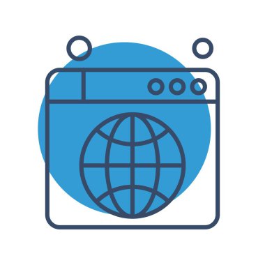  tarayıcı simgesi, vektör illüstrasyonu