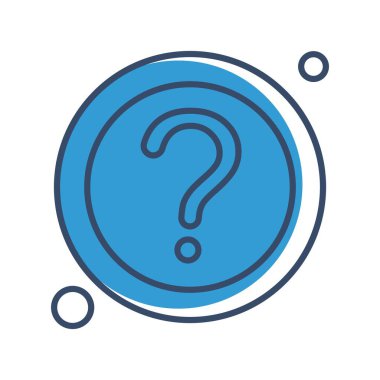 Vektör soru işareti Ico, vektör illüstrasyonu