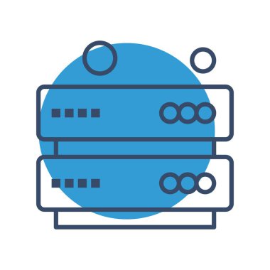 Vektör sunucu simgesi, vektör illüstrasyonu 