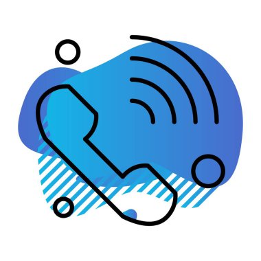 Vektör telefon simgesi, vektör illüstrasyonu  