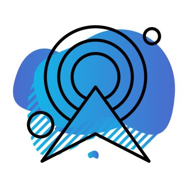 Vektör kulesi sinyali Ico, vektör illüstrasyonu