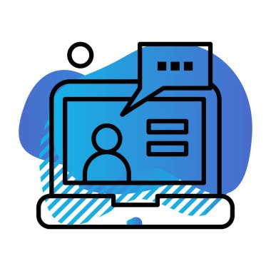 dizüstü bilgisayar simgesi, vektör illüstrasyonu