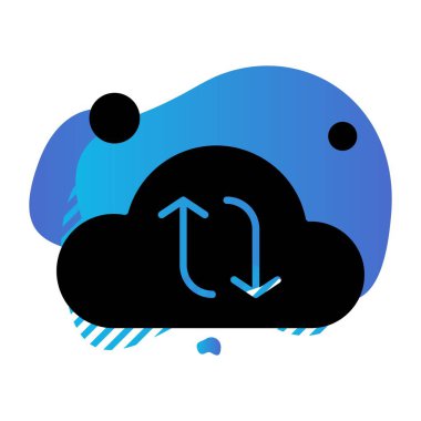  Vektör Bulut Simgesi, vektör illüstrasyonu 