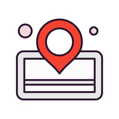  Vektör konumu simge illüstrasyonu