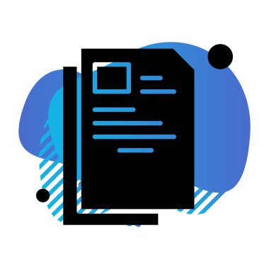 Belgenin vektör illüstrasyonu, basit simge tasarımı