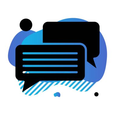 Konuşma balonu vektör çizimi 