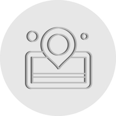  Vektör konumu simge illüstrasyonu