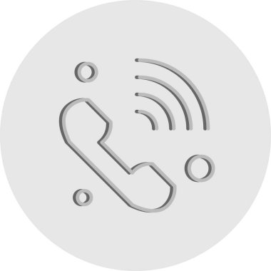 Vektör telefon simgesi, vektör illüstrasyonu  