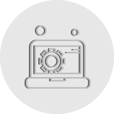 dizüstü bilgisayar simgesi, vektör illüstrasyonu