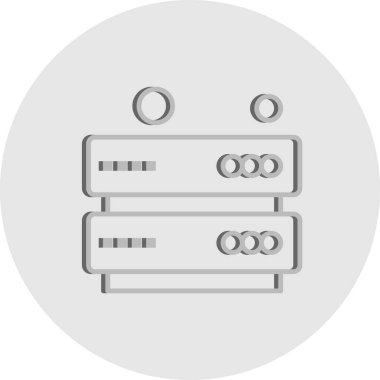 Vektör sunucu simgesi, vektör illüstrasyonu 