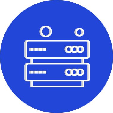 Vektör sunucu simgesi, vektör illüstrasyonu 