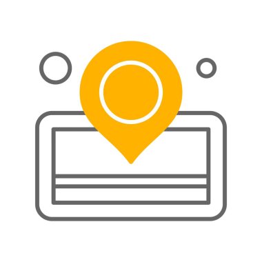  Vektör konumu simge illüstrasyonu