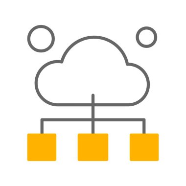  Vektör Bulut Simgesi, vektör illüstrasyonu 