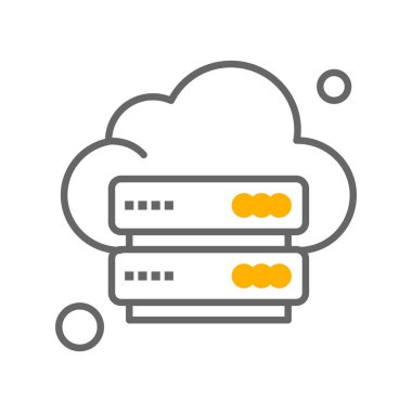 Vektör sunucu simgesi, vektör illüstrasyonu 