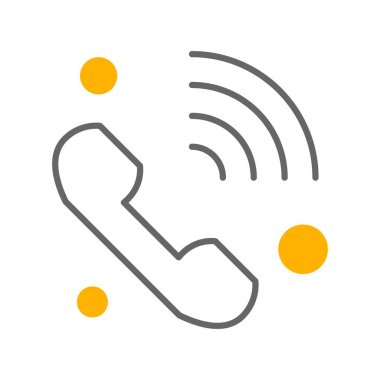 Vektör telefon simgesi, vektör illüstrasyonu  