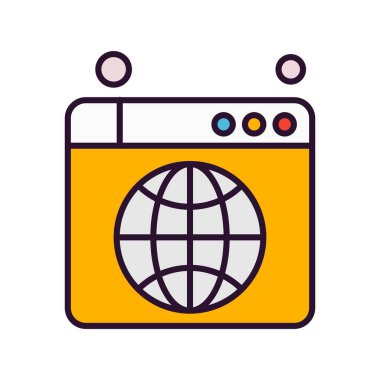  tarayıcı simgesi, vektör illüstrasyonu