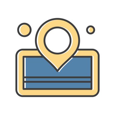  Vektör konumu simge illüstrasyonu