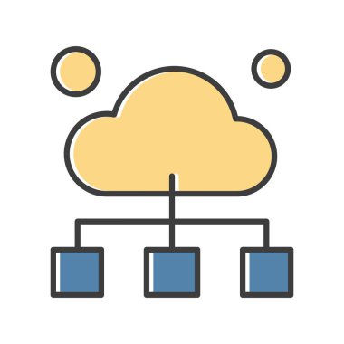  Vektör Bulut Simgesi, vektör illüstrasyonu 
