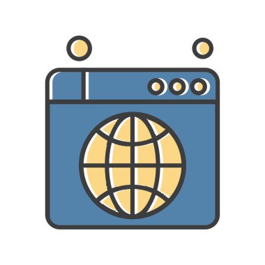  tarayıcı simgesi, vektör illüstrasyonu