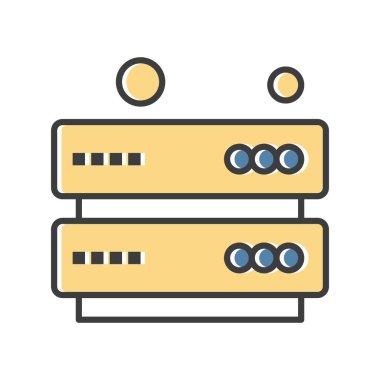 Vektör sunucu simgesi, vektör illüstrasyonu 