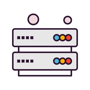 Vektör sunucu simgesi, vektör illüstrasyonu 