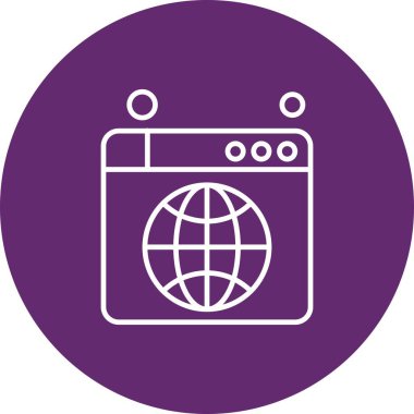  tarayıcı simgesi, vektör illüstrasyonu