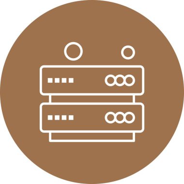 Vektör sunucu simgesi, vektör illüstrasyonu 