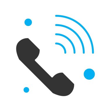 Vektör telefon simgesi, vektör illüstrasyonu  