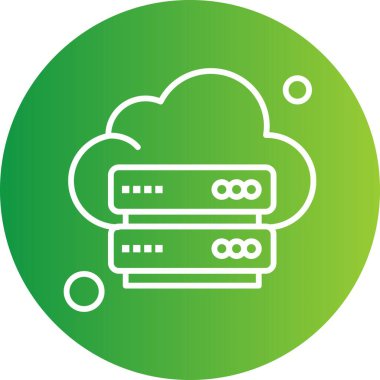 Vektör sunucu simgesi, vektör illüstrasyonu 