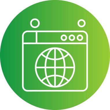  tarayıcı simgesi, vektör illüstrasyonu