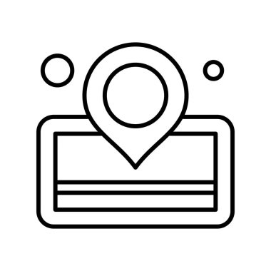  Vektör konumu simge illüstrasyonu