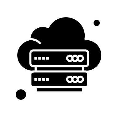 Vektör sunucu simgesi, vektör illüstrasyonu 