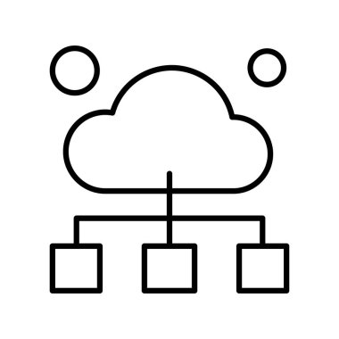  Vektör Bulut Simgesi, vektör illüstrasyonu 