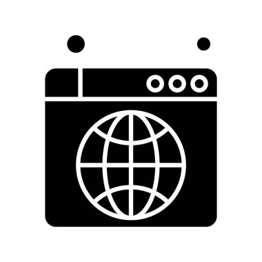  tarayıcı simgesi, vektör illüstrasyonu