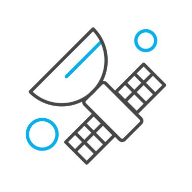  Vektör Uydu simgesi, vektör, illüstrasyon, Ağ konsepti 