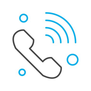 Vektör telefon simgesi, vektör illüstrasyonu  