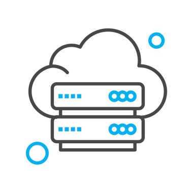 Vektör sunucu simgesi, vektör illüstrasyonu 