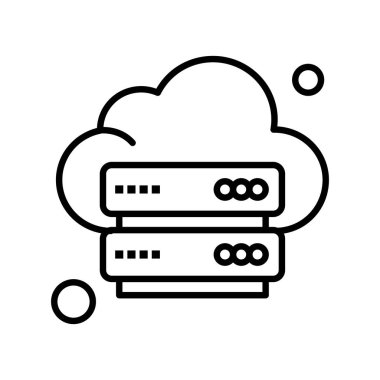 Vektör sunucu simgesi, vektör illüstrasyonu 