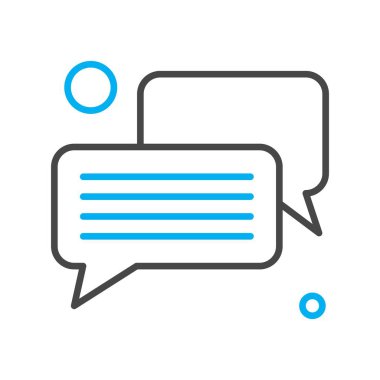 Konuşma balonu Sohbet Simgesi vektör çizimi 