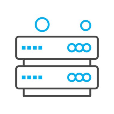 Vektör sunucu simgesi, vektör illüstrasyonu 