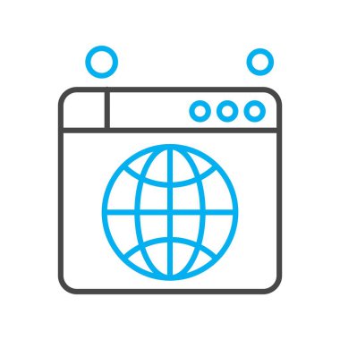  tarayıcı simgesi, vektör illüstrasyonu